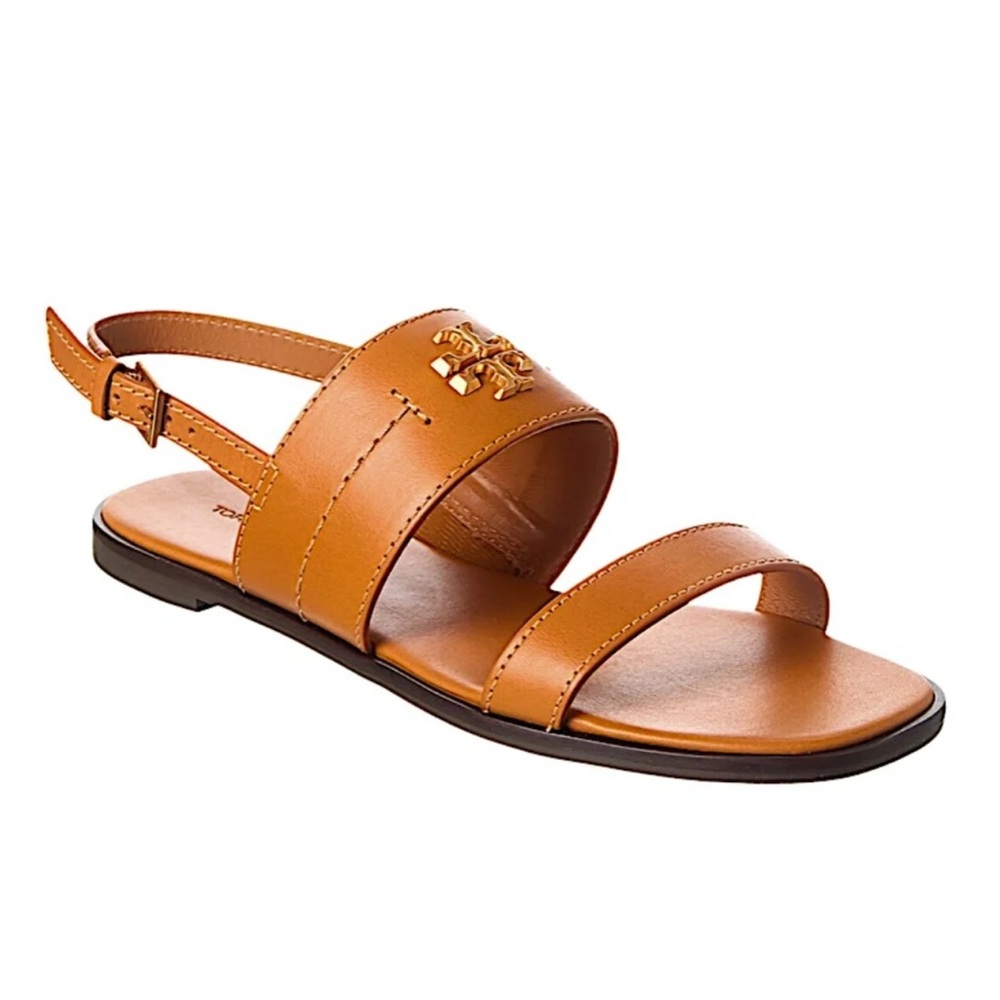 Tory Burch Mini Everly Logo Vachetta Leather Sandals 11